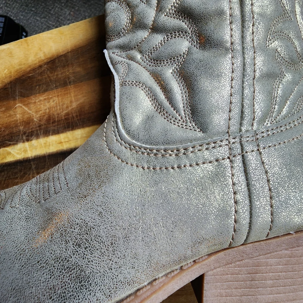 Rampage Willie Metallic Western Cowboy Boots, Size 8 - Picture 8 of 9